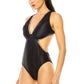 ONE-PIECE BATHING SUIT SIDE CUT-OUT WITH PRINTS ED