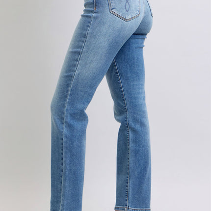 Judy Blue Full Size Run Vintage Wash Thermal Straight Jeans