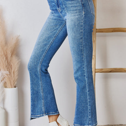 RISEN Full Size High Rise Ankle Flare Jeans