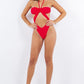 ONE PIECE OPEN CUTOUT FRONT PANEL WITH HALTER NECK