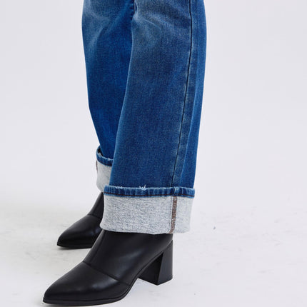 Judy Blue Full Size Run Mid-Rise Bootcut Jeans with Thermal Lining