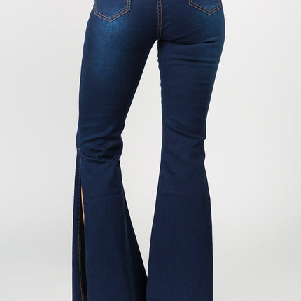 American Bazi Side Slit Flare Jeans