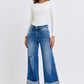 Judy Blue Full Size Distressed High Waist Wide Leg Jeans