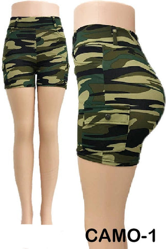 CARGO YOGA BIKER SHORTS