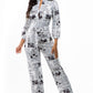 SEXY NEWS PRINT JUMPSUIT