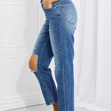 RISEN Full Size Emily High Rise Relaxed Jeans