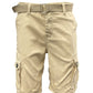 Weiv Mens Belted Cargo Shorts Pockets and Belt