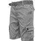 Weiv Mens Belted Cargo Shorts Pockets and Belt