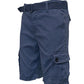 Weiv Mens Belted Cargo Shorts Pockets and Belt