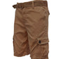 Weiv Mens Belted Cargo Shorts Pockets and Belt