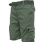 Weiv Mens Belted Cargo Shorts Pockets and Belt