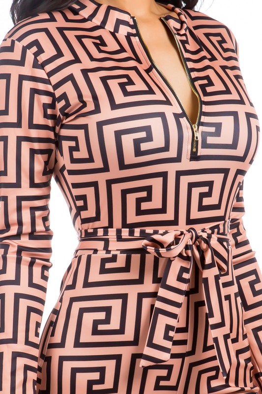 SEXY MAZE PRINT JUMPSUIT