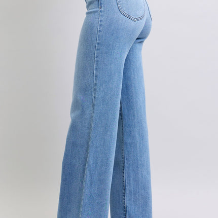 Judy Blue Full Size Wide Leg Jeans with Pockets