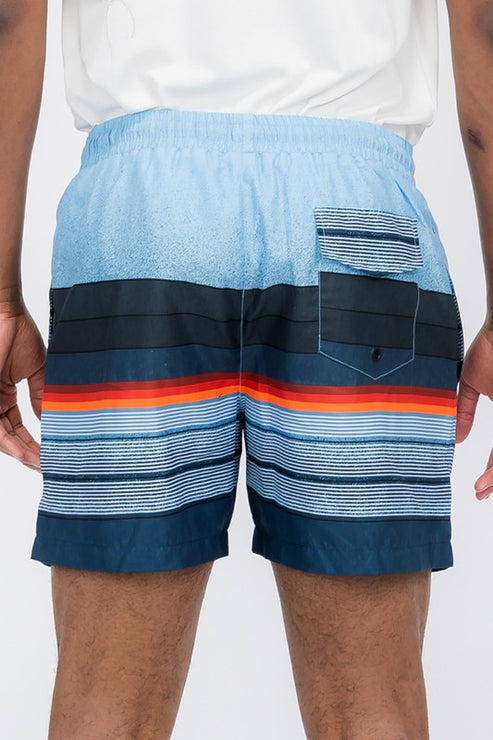 Blue stripes Swim Shorts