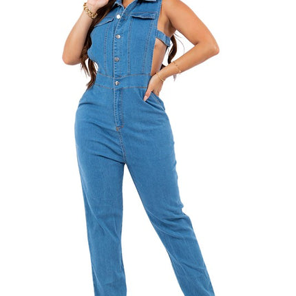 SEXY DENIM JUMPSUIT