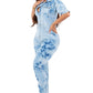 SEXY TIE DYE DENIM JUMPSUIT