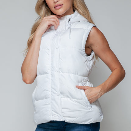 Snobbish Snap and Zip Closure Hooded Vest