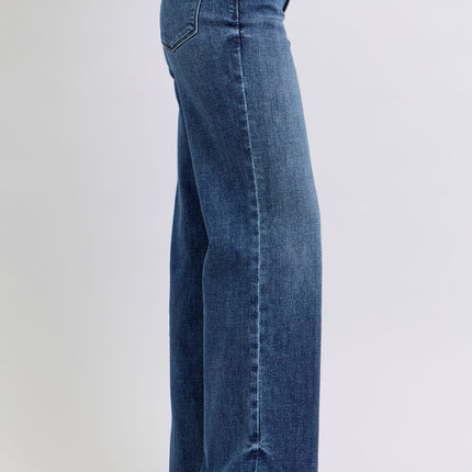 Judy Blue Full Size Raw Hem Mid Rise Jeans