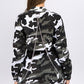 American Bazi Camouflage Cropped Jacket with Chains