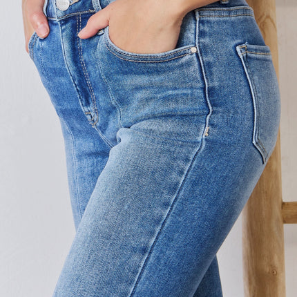 RISEN Full Size High Rise Ankle Flare Jeans