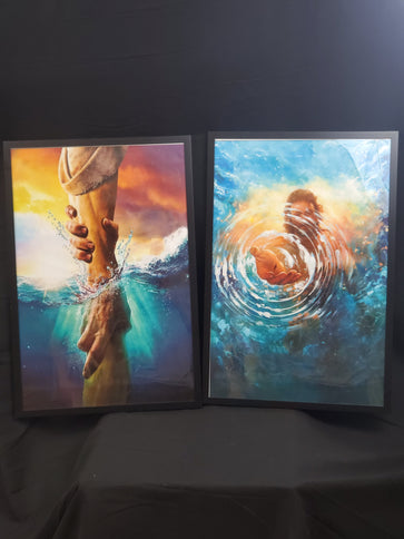 2pc saved by faith canvas print photos