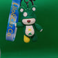 Cute green handicap bear keychain