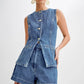 WOMEN FASHION DENIM TWO PIECE SET