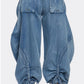 WOMEN FAHION HAREM STYLE DENIM PANTS