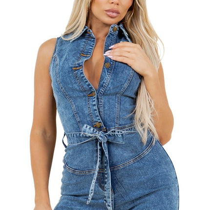 WOMEN FASHION DENIM ROMPERS