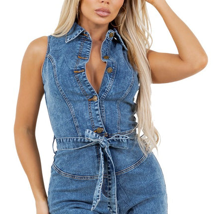 WOMEN FASHION DENIM ROMPERS