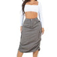 WOMEN FASHION DENIM LONG MAXI SKIRT