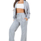 WOMEN FASHION SWEARSUIT TWO PIECE PANT SET