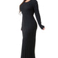 WOMEN FASHION KNITWEAR LONG MAXI DRESS