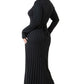 WOMEN FASHION KNITWEAR LONG MAXI DRESS