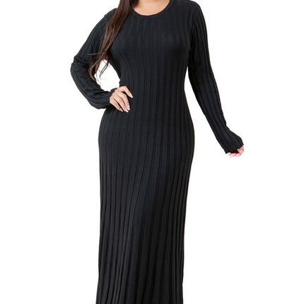 WOMEN FASHION KNITWEAR LONG MAXI DRESS