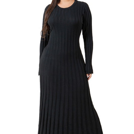 WOMEN FASHION KNITWEAR LONG MAXI DRESS