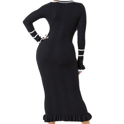 WOMEN FASHION LONG MAXI KNIT DRESS