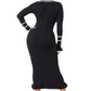 WOMEN FASHION LONG MAXI KNIT DRESS