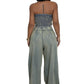 WOMEN FASHION DENIM TWO PIECE PANTS SET