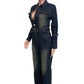 WOMEN DENIM SEXY JUMPSUIT