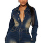 WOMEN DENIM SEXY JUMPSUIT