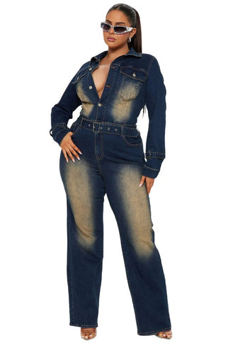 WOMEN DENIM SEXY JUMPSUIT