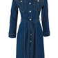 WOMEN FASHION DENIM LONG MAXI DRESS