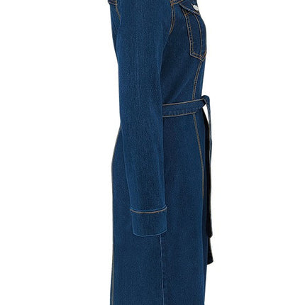 WOMEN FASHION DENIM LONG MAXI DRESS