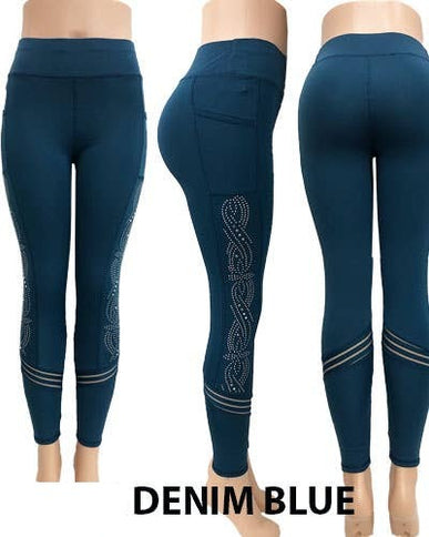 RHINESTONE SPORT YOGA LEGGINGS