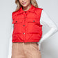 Snobbish Snap Down Quilted Crop Vest