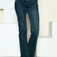 Judy Blue Full Size Button Fly Hem Destroy Straight Jeans