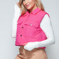 Snobbish Snap Down Quilted Crop Vest