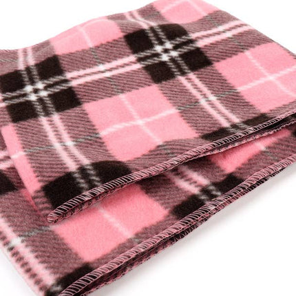 Women's Pink Plaid Fleece Winter Set