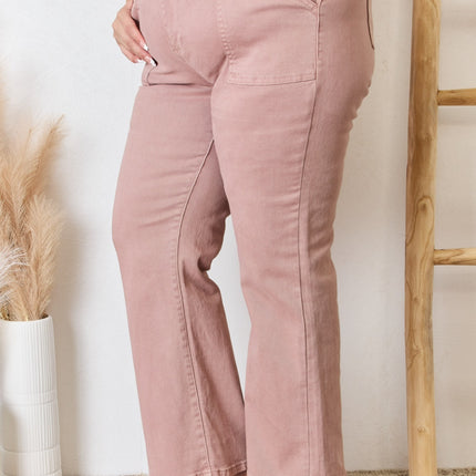 RISEN Full Size High Rise Ankle Flare Jeans